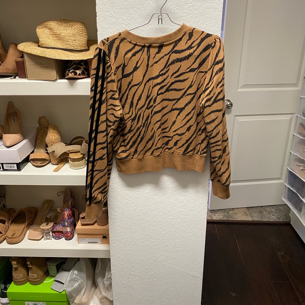 David Lerner Tiger Stripe cropped top